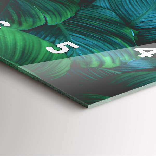 Zegar na ścianę kwadratowy Przyroda liście