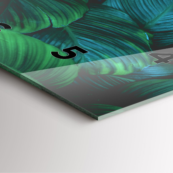 Zegar na ścianę kwadratowy Przyroda liście