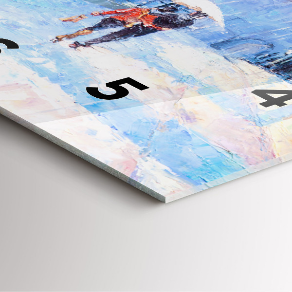 Kwadratowy zegar Olejna sztuka