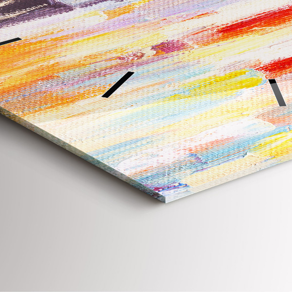 Kwadratowy zegar Para w deszczu