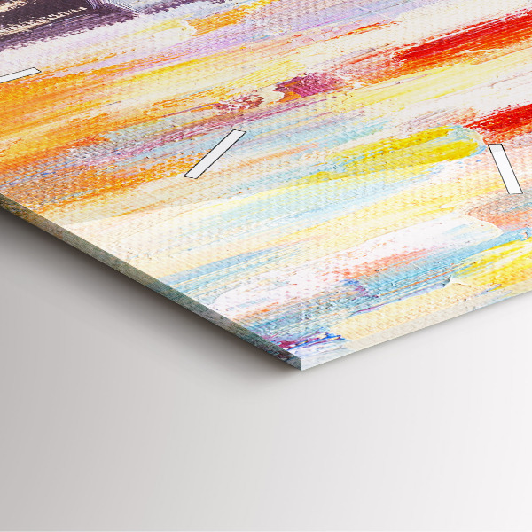 Kwadratowy zegar Para w deszczu