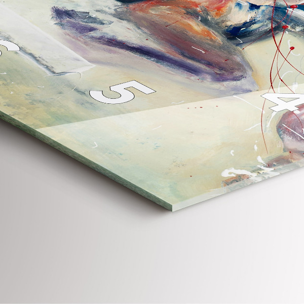 Zegar na ścianę kwadratowy Ilustracja galopujące konie