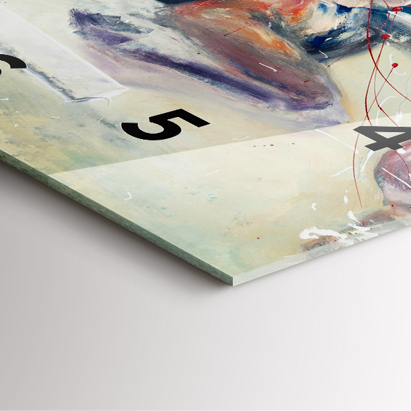 Zegar na ścianę kwadratowy Ilustracja galopujące konie