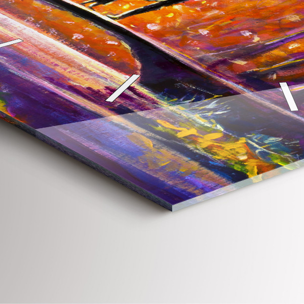 Zegar ścienny kwadratowy Para w lesie