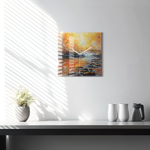 Zegar ścienny kwadratowy Sztuka artystyczna