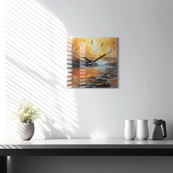 Zegar ścienny kwadratowy Sztuka artystyczna