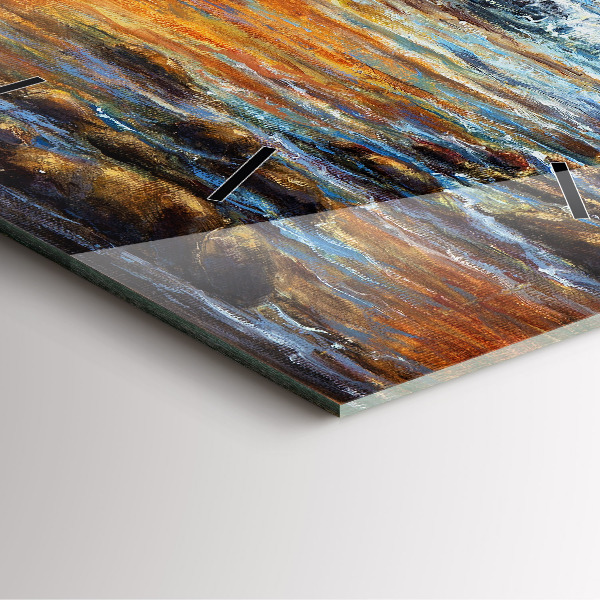 Zegar ścienny kwadratowy Sztuka artystyczna