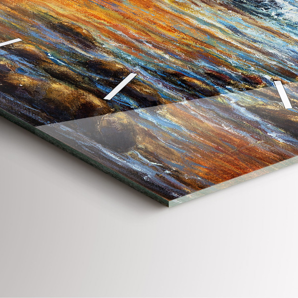 Zegar ścienny kwadratowy Sztuka artystyczna