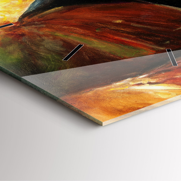 Zegar ścienny kwadratowy Malowane dwa konie