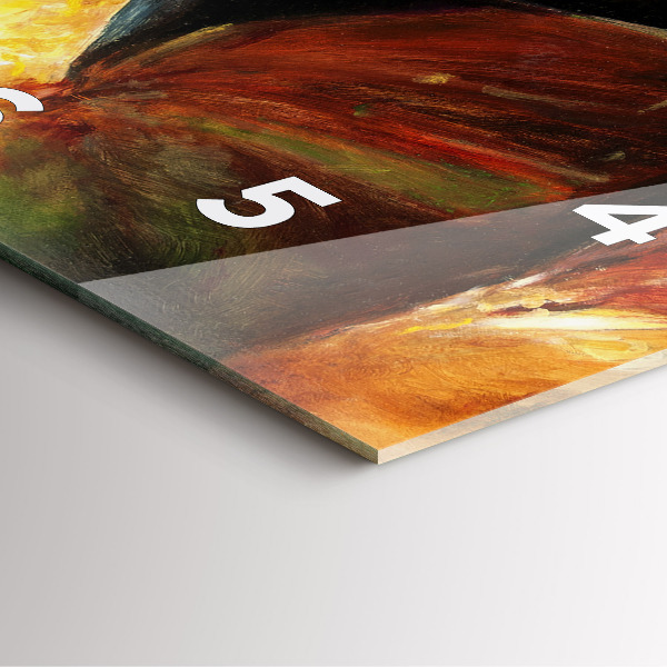 Zegar ścienny kwadratowy Malowane dwa konie