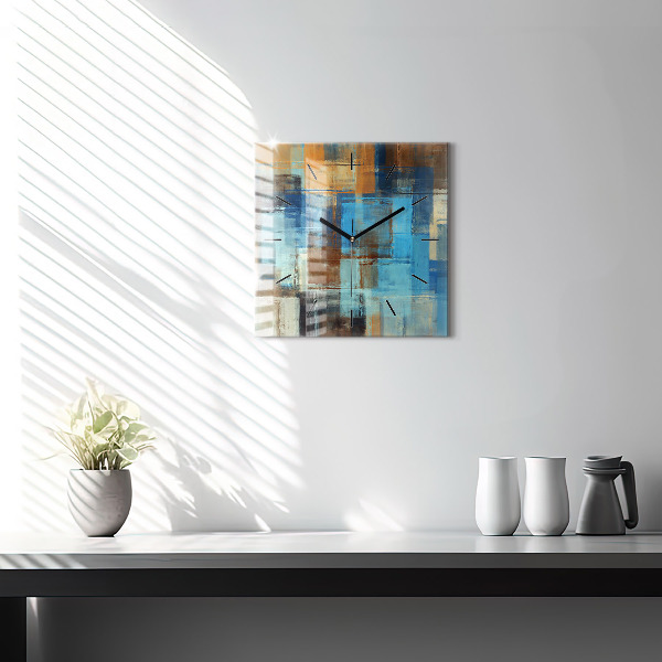 Kwadratowy zegar Kolorowe tło – abstrakcja