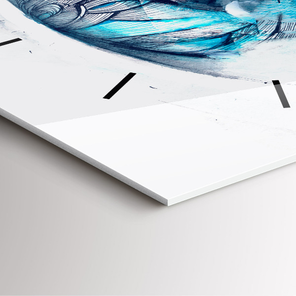 Kwadratowy zegar Ilustracja wilczy wzrok