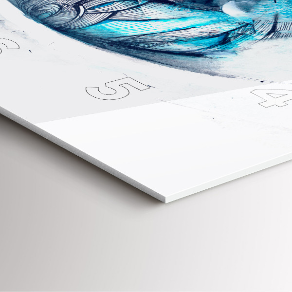 Kwadratowy zegar Ilustracja wilczy wzrok