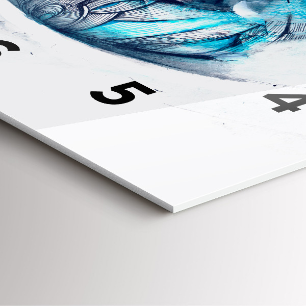 Kwadratowy zegar Ilustracja wilczy wzrok