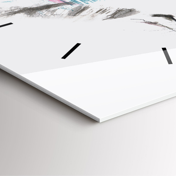 Kwadratowy zegar Profil malowanego wilka