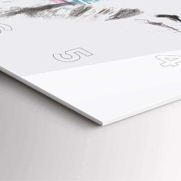 Kwadratowy zegar Profil malowanego wilka