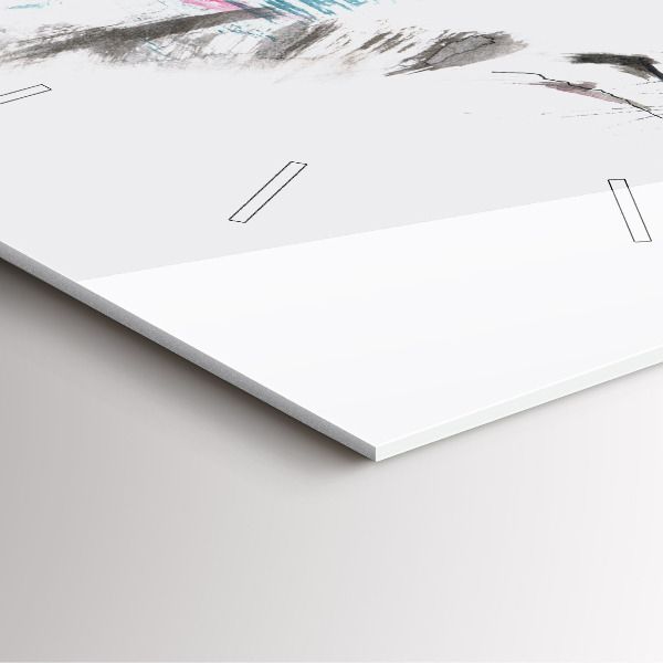 Kwadratowy zegar Profil malowanego wilka