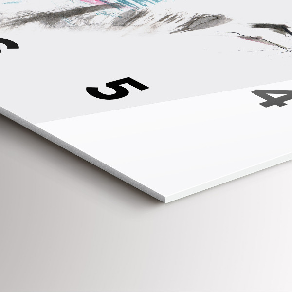 Kwadratowy zegar Profil malowanego wilka