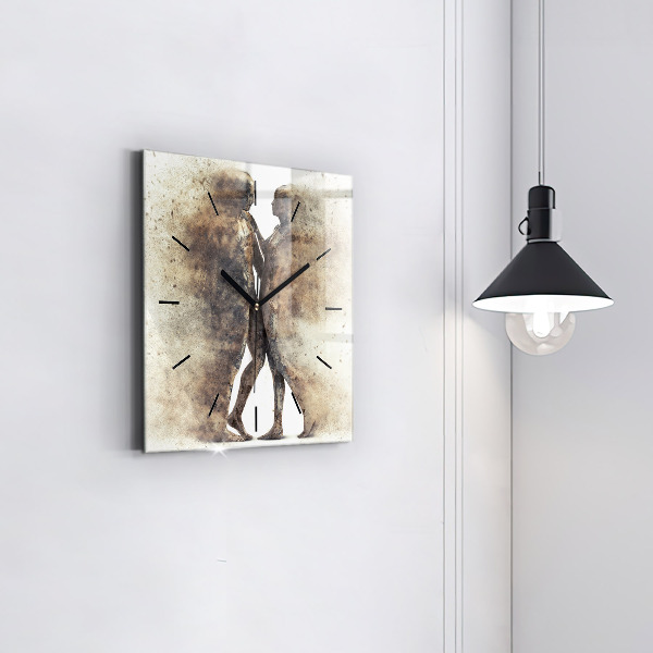 Kwadratowy zegar Abstrakcja ludzie piasek