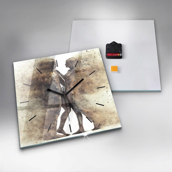 Kwadratowy zegar Abstrakcja ludzie piasek