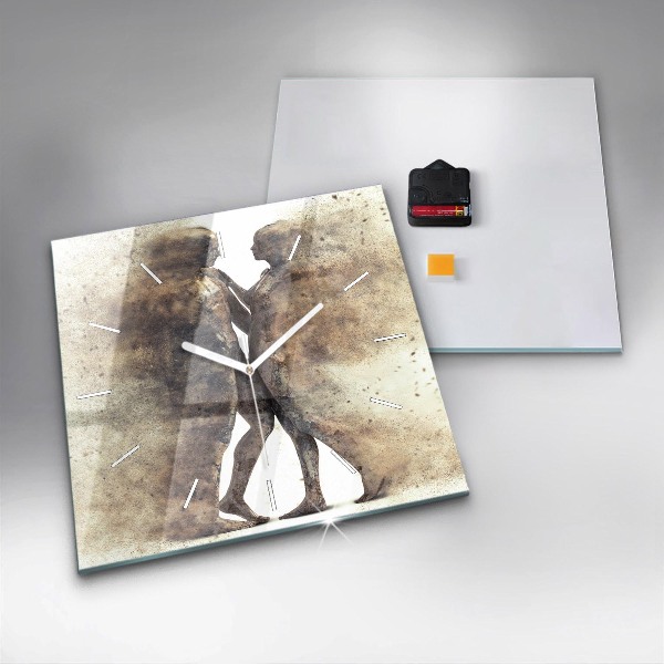 Kwadratowy zegar Abstrakcja ludzie piasek