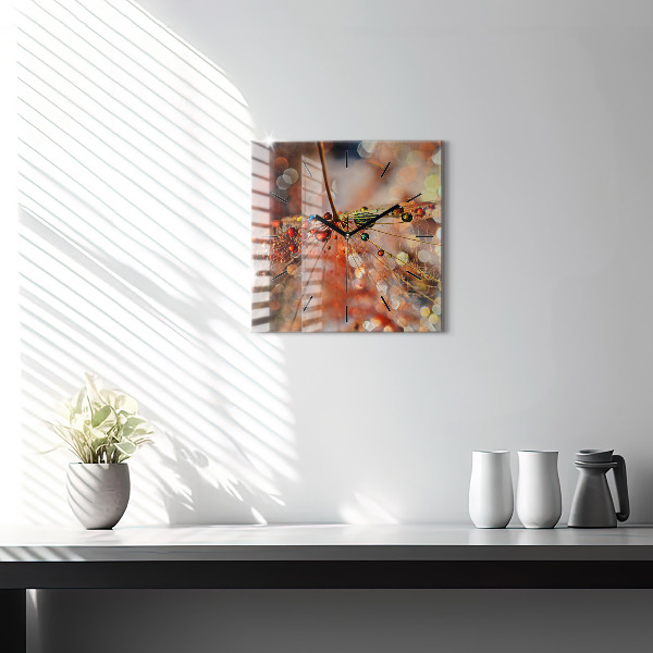 Kwadratowy zegar Dmuchawiec z rosą