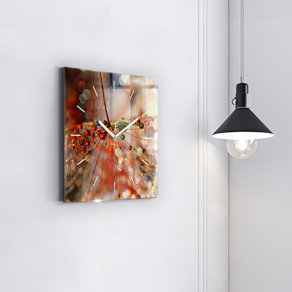 Kwadratowy zegar Dmuchawiec z rosą