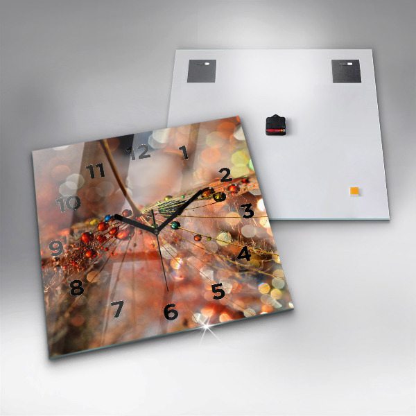 Kwadratowy zegar Dmuchawiec z rosą