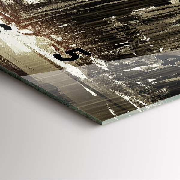 Kwadratowy zegar Kobieta w deszczowej nocy