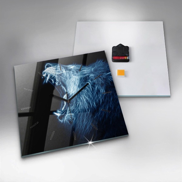 Kwadratowy zegar Dziki lew