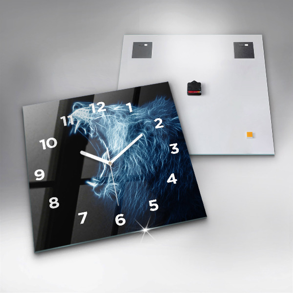 Kwadratowy zegar Dziki lew