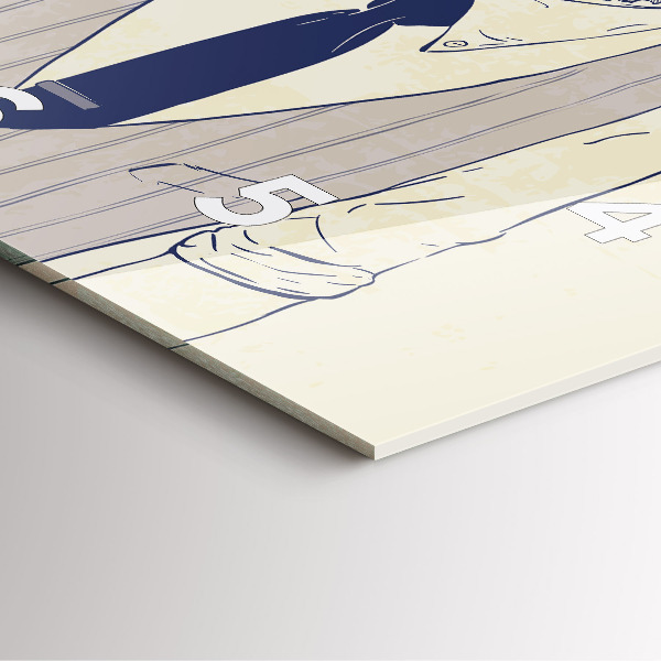 Kwadratowy zegar Mężczyzna z brodą