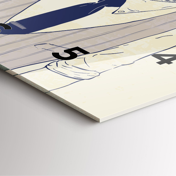 Kwadratowy zegar Mężczyzna z brodą