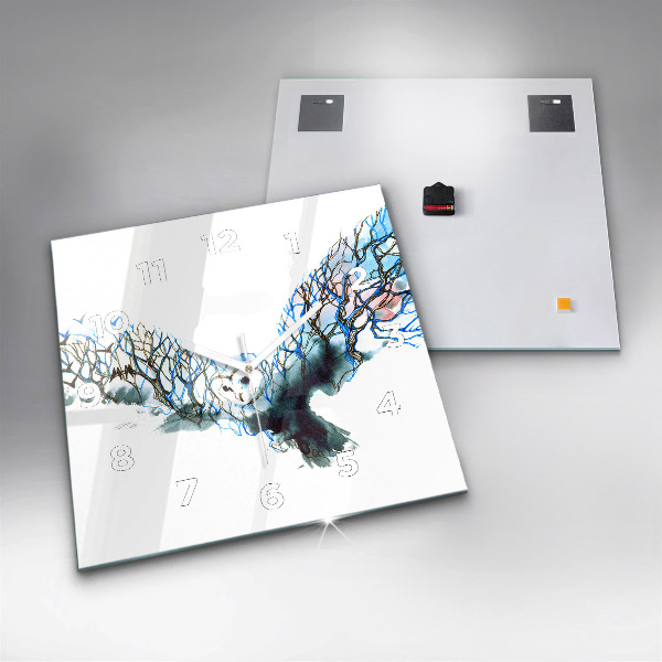 Kwadratowy zegar Wolność i natura ptaków