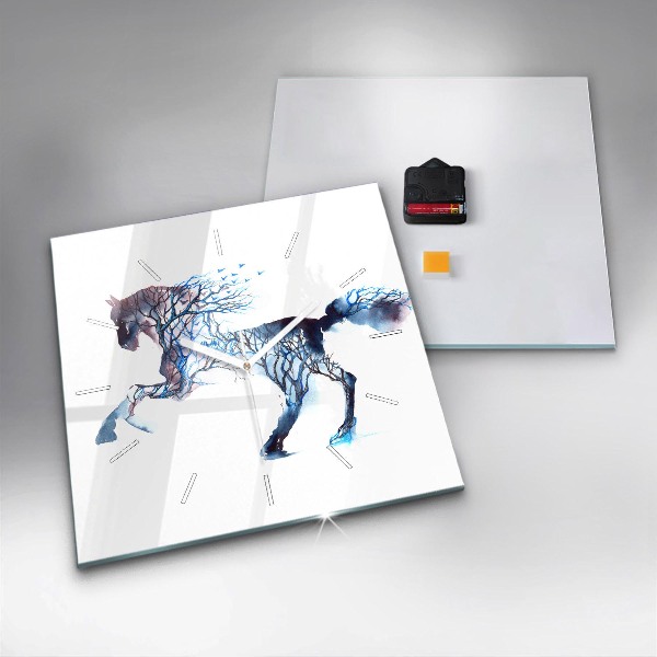 Kwadratowy zegar Natura zwierzęcia