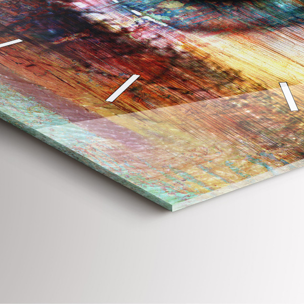 Kwadratowy zegar Sztuka uliczna Oko