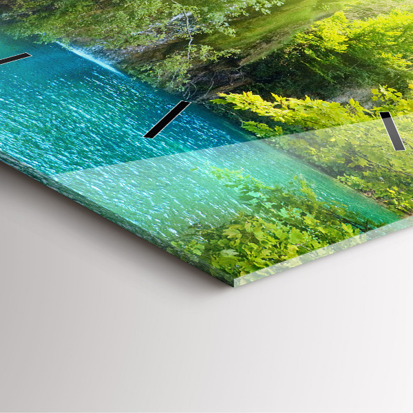 Kwadratowy zegar Krajobraz laguny