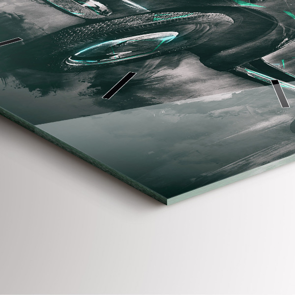 Kwadratowy zegar Samochód Old-School