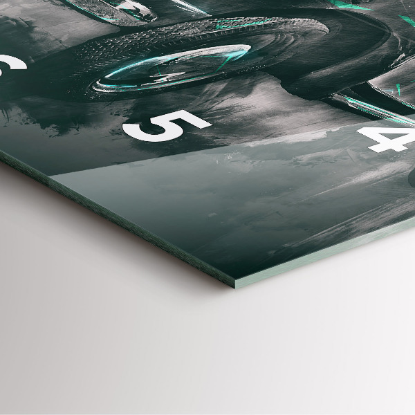 Kwadratowy zegar Samochód Old-School