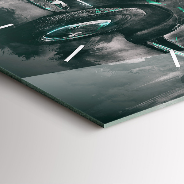 Kwadratowy zegar Samochód Old-School