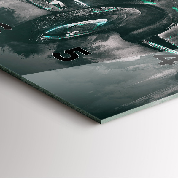 Kwadratowy zegar Samochód Old-School