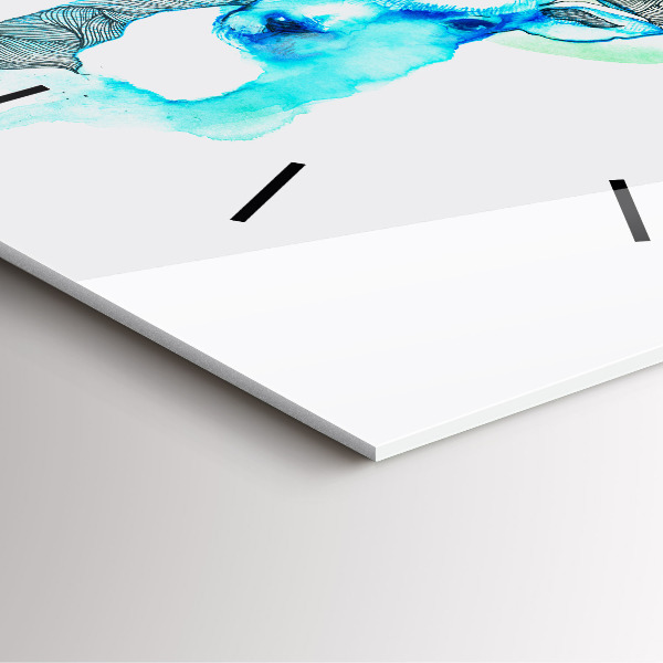 Kwadratowy zegar Ilustracja jelenia