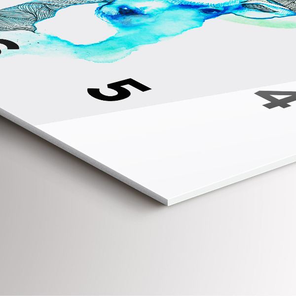 Kwadratowy zegar Ilustracja jelenia