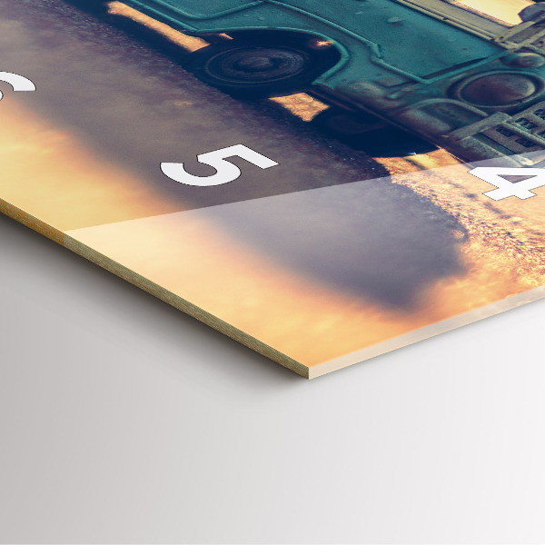 Kwadratowy zegar Kamper na plaży