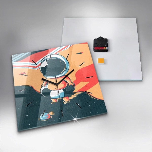 Kwadratowy zegar Dziecięca wyobraźnia