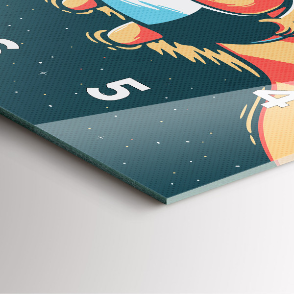 Kwadratowy zegar Dziecięca wyobraźnia