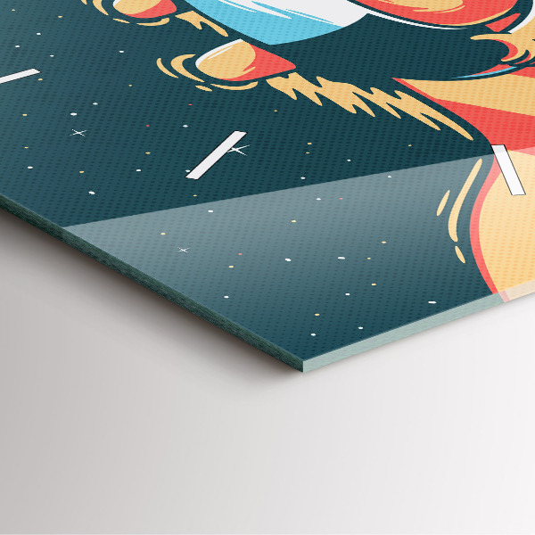 Kwadratowy zegar Dziecięca wyobraźnia