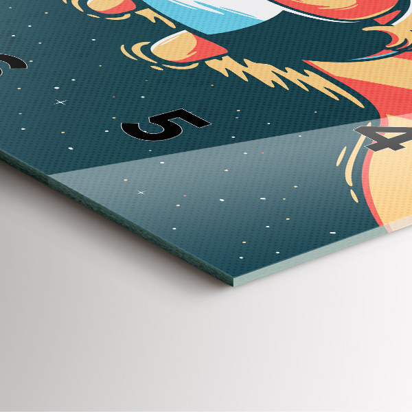 Kwadratowy zegar Dziecięca wyobraźnia