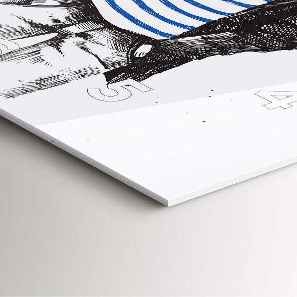 Kwadratowy zegar Pies w ciele człowieka