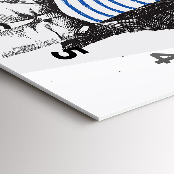 Kwadratowy zegar Pies w ciele człowieka